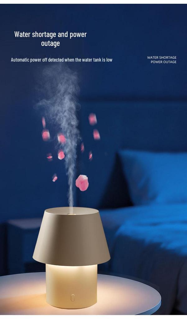 2026 Portable Mini Mushroom Lamp Humidifier: Aromatherapy Essential Oil Diffuser for Bedroom Desktop