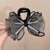 Trendy Women Lace Bow Hairpin Korean Version Of Butterfly Satin Elegant Hair Clips Girls Hair Ponytail Ponytail Clip Accessories