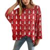 XY-LK01-Pullover hollow blouse 3D printed sweater spring and summer new