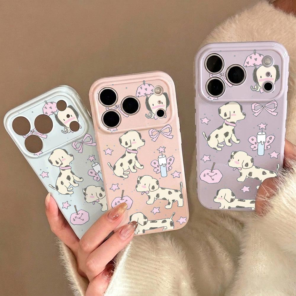 Cute Dalmatian, suitable for iPhone17 Apple 16promax mobile phone case 15 all-inclusive 14 new 13 generation 12
