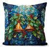New Christmas Pillowcase Snowman Print Pillowcase Blue Glass Christmas Decoration Pillowcase
