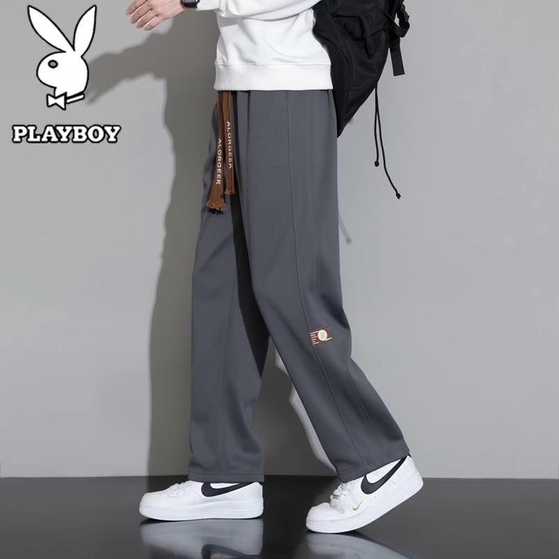 PLAYBOY Men s Summer Casual Straight-Leg Pants L