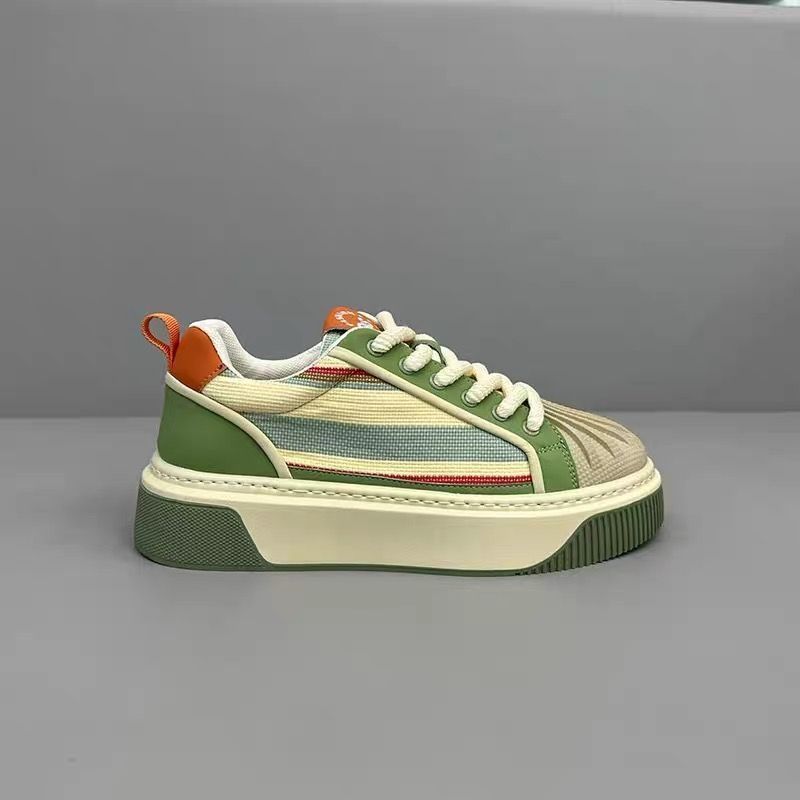 2025 Men's Sneakers - Spring New Platform Shell Toe Shoes with Breathable Design, Fashion Chunky Casual Shoes for Streetwear & Daily Outfits