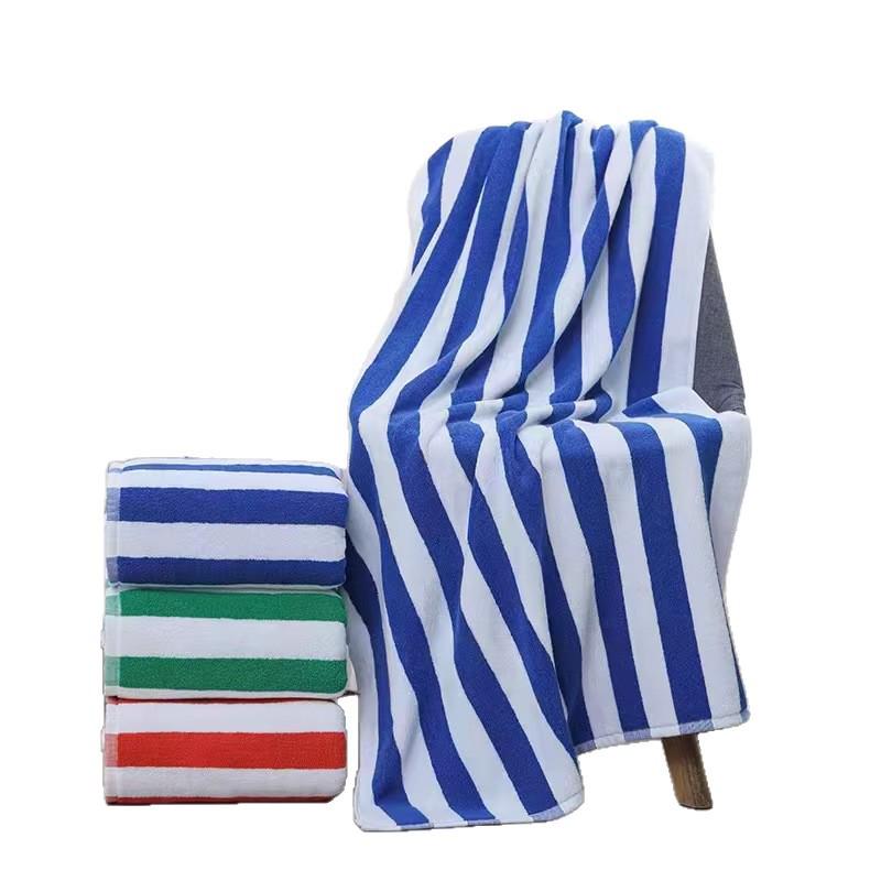 21-strand A-grade Soft White Cotton Striped Bath Towel - 6-layer Baby & Foot Bath Towel