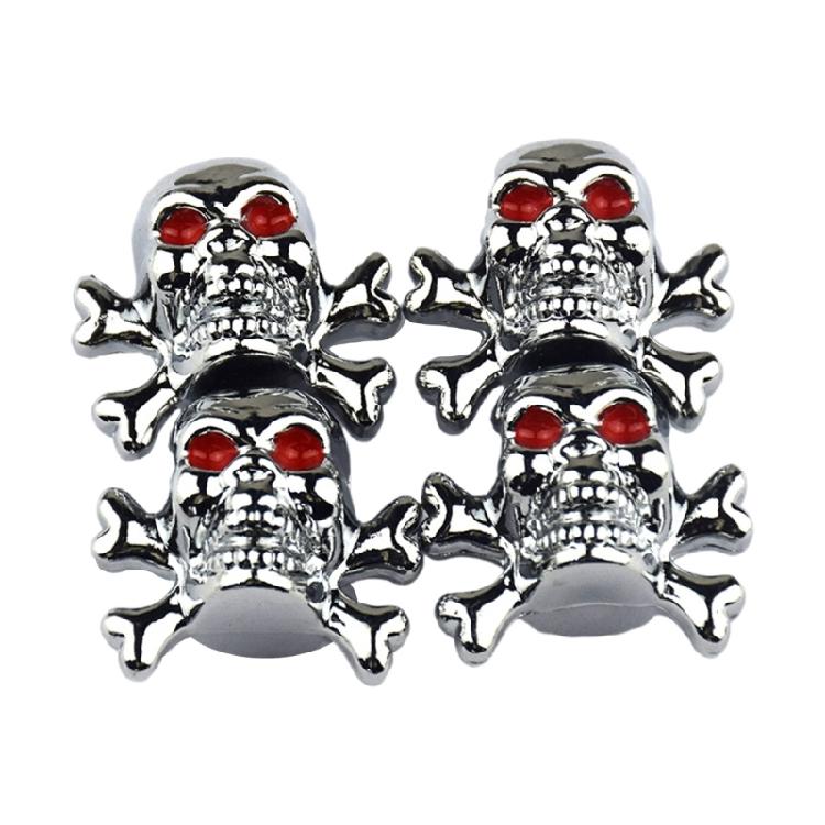 4Pcs Dustproof Caps Tire Accessory Skull Style Seal Stem Cover Car Wheel Tire Valves Stem Caps Tyre Air Pressure Caps