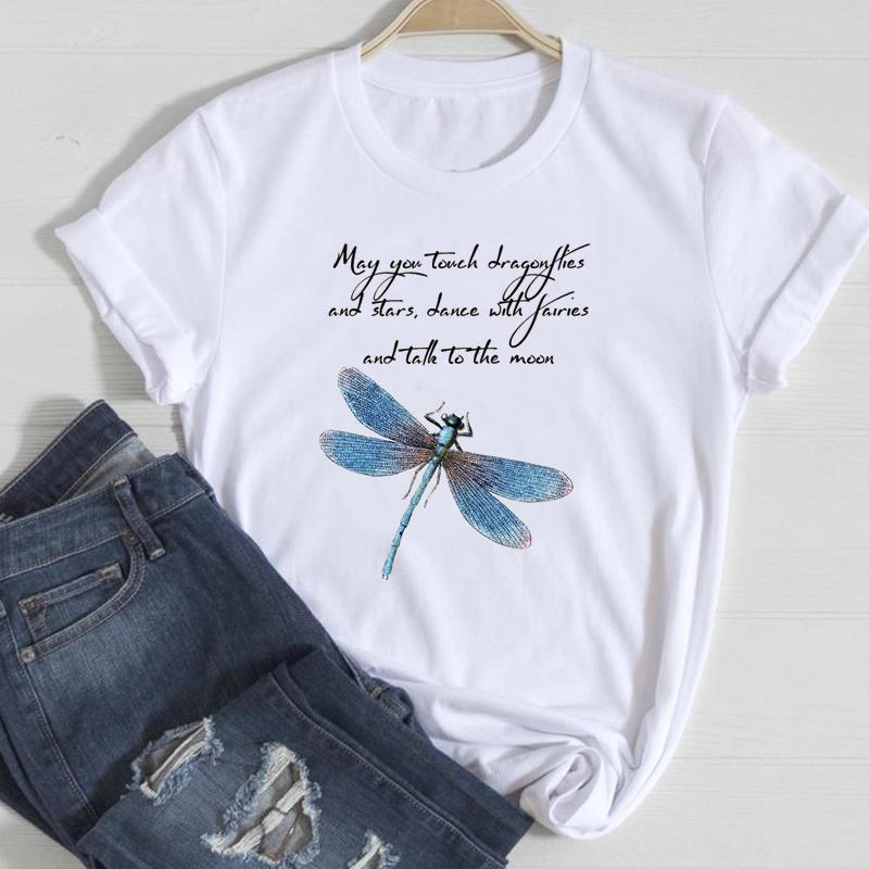 Dandelion Ins Casual Printed Europe and The United States Clothing Top Shortsleeved Tshirt Graphic T Shirts Women Clothing