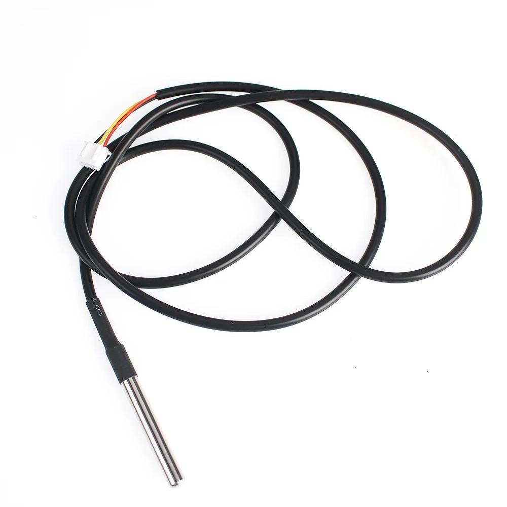 1/2pcs DS18B20 Temperature Probe Temperature Sensor 1M/2M/3M Waterproof DS 18b20 Stainless Steel Package 18B20 100cm/200cm/300cm