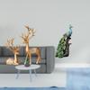 European Reindeer And Peacock Animal Sculpture Collection Elegant Tabletop Ornament for Bedroom