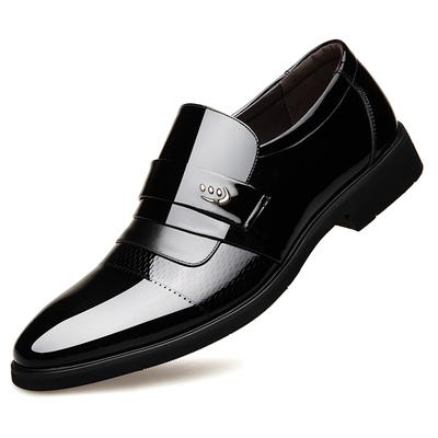 Fashion Lightweight Pointed Toe Slip-On Shoes for Men Men's Leather Loafers Comfortable Office Wedding Party Shoes Business Casual Shoes