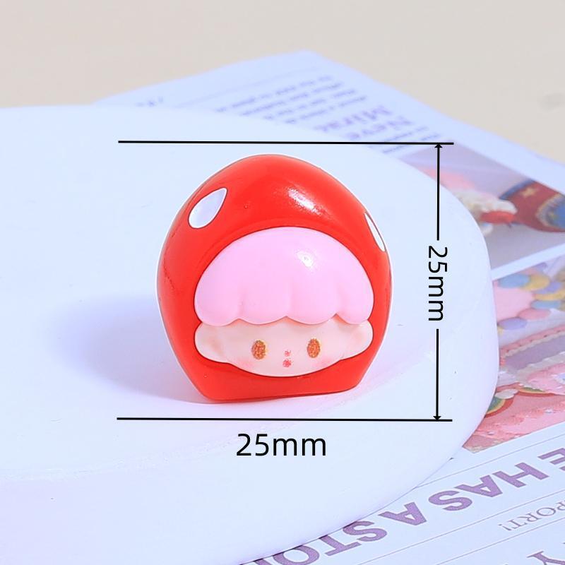 3D Cute Fruit Girl Resin Doll for DIY Jewelry and Crafts