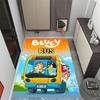 Tappeti Antiscivolo a Tema Bluey's Bus Adventure - Arredamento per la Casa in Poliestere, Adatti per Camere da Letto, Soggiorni, Ingressi, Studi e Decorazioni
