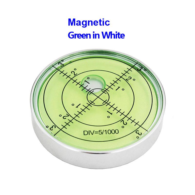 Μαγνητικό Πολύχρωμο Καθολικό Στρογγυλό Μεταλλικό Αλφάδι Φυσαλίδας Οριζόντιο Εργαλείο Διάμ. 60*10mm 1 ΤΕΜ