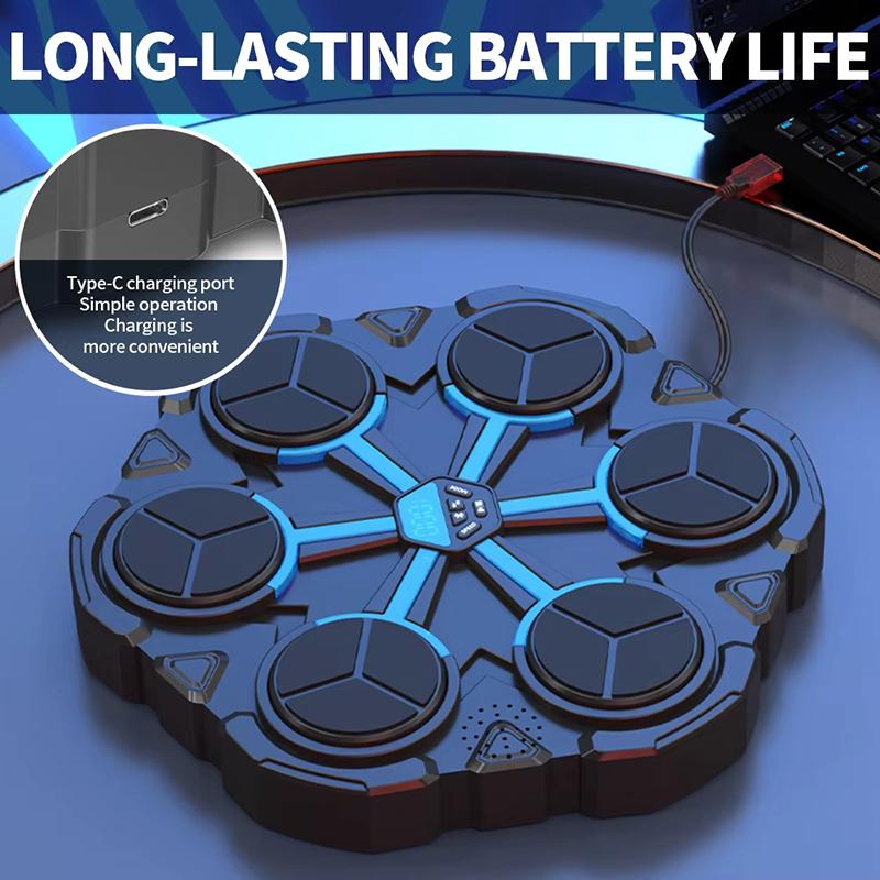 Hudební boxerský stroj Bluetooth Hudební boxerský stroj pro dospělé Děti Nástěnný Chytrá hudební boxerská hra Boxerské vybavení