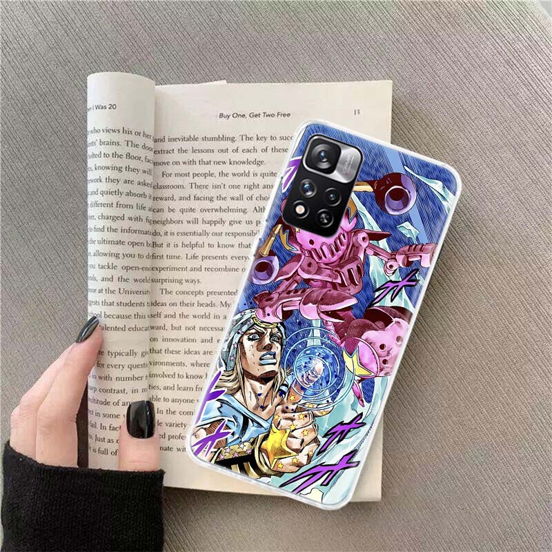 JoJo Kira Yoshikage Killer Queen Phone Case For Redmi Note 13 12 Pro Plus 14 15 Pro 5G 11 11T 11E 11S 10 Pro 10S 9 9S Cover Cell