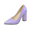 Spring Fashion New High Heels for Women Thick Heel Pointed Tip Solid Color Shoes Women Classic Party 2025 Zapatillas De Mujer