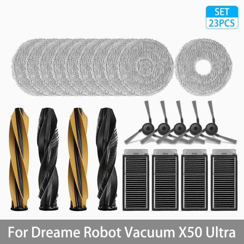 For Dreame X50 Ultra / S40 Enhanced Edition Vacuum Parts Main Roller Side Brush Hepa Filter Mop Cloth Dust Bag Accessories