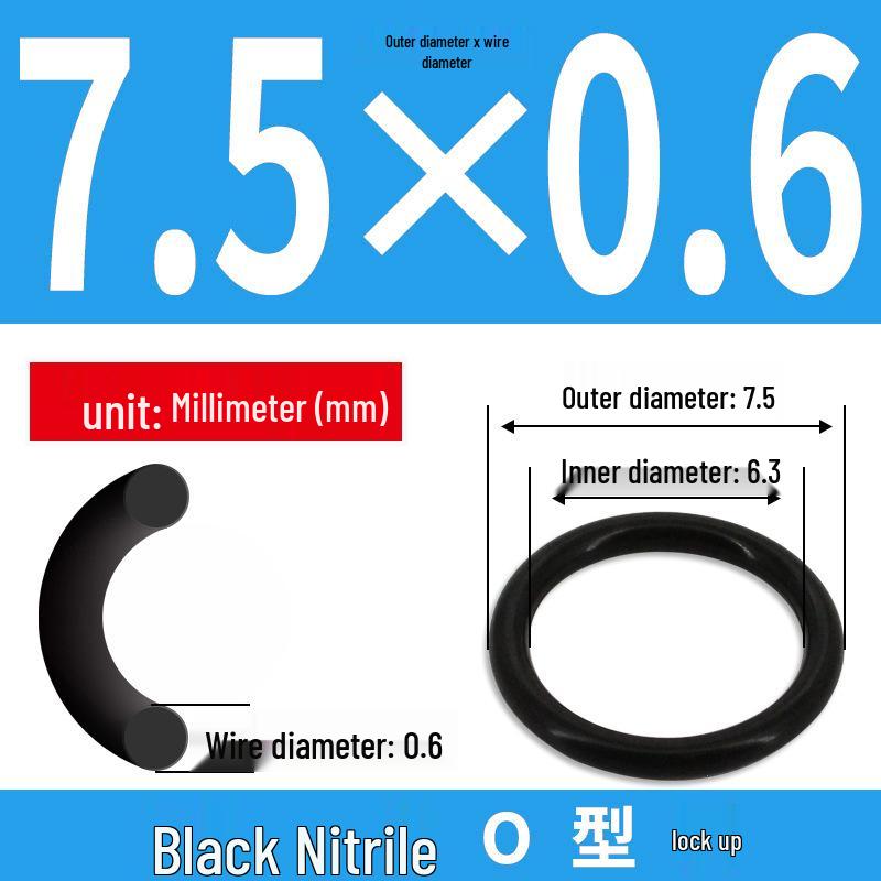 Durable Nitrile Rubber O-Ring, Wire Diameters 0.4-0.8mm, Waterproof & Wear-resistant Sealing Ring