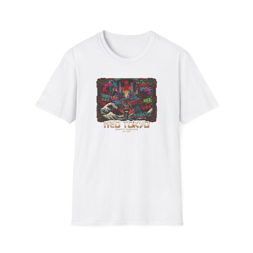 Tokyo Graffiti Street Art T-Shirt Japanese Streetwear Wave Graphic Tee Cyberpunk Gift for Him Her Unisex