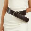 Faux Leather Belt With Rivet Decor And Metal Pin Closure For Trendy Outfits