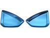 BRIGHTZ Stainless Steel Plated Inner Door Handle Plate for Mitsubishi Fuso Bluetec Canter Covers, Shape, 2-Piece Set, Blue, [TRUCK-S-071]