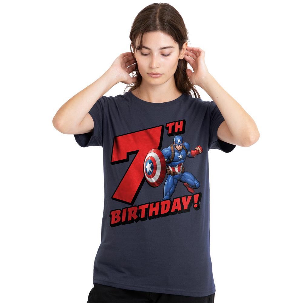 Captain America Womens/Ladies 7th Birthday T-Shirt