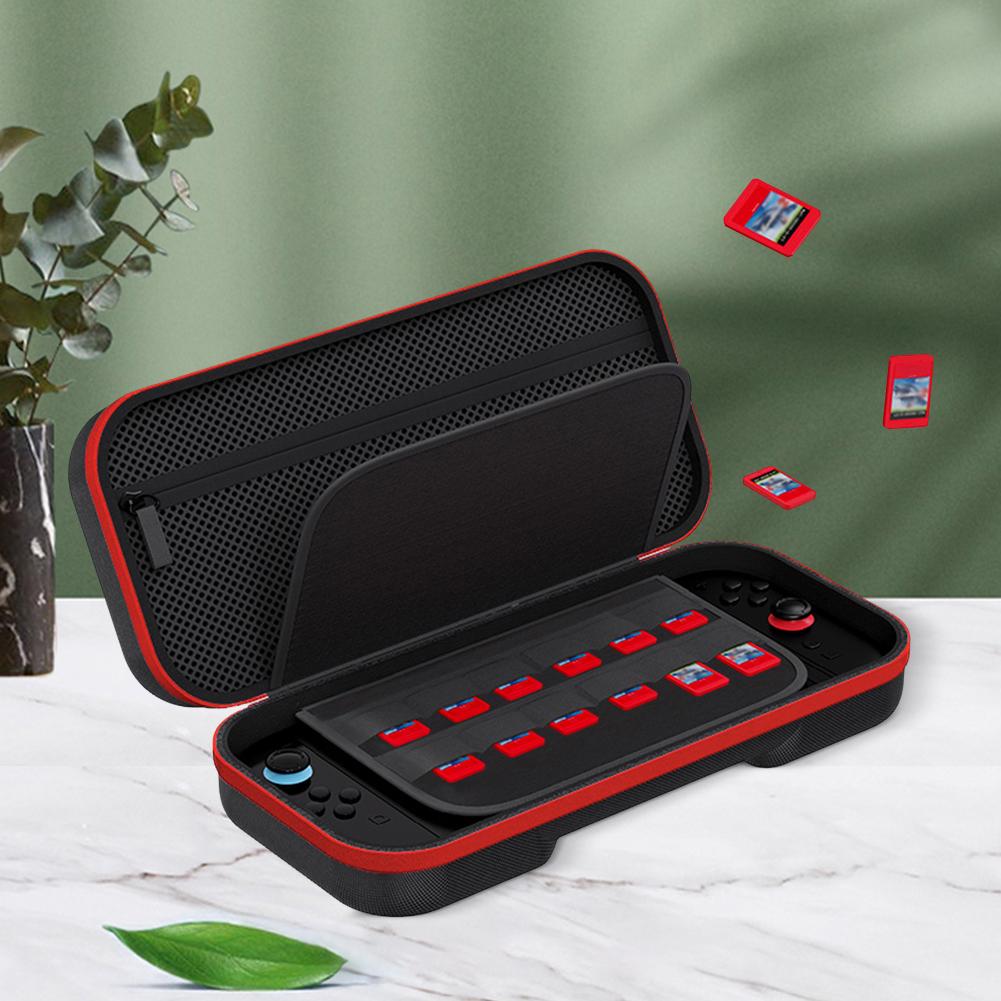 Slimline Carrying Case with 24 Game Card Slots Hard Protective Carry Case Large Capacity Shockproof Console Storage Bag for NS2