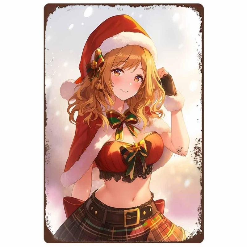 Pin-Up Girl Tin Plates, Garage Workshop Metal Decor 20x30cm