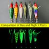 8CM/5.3G Shrimp Bait with Squid Jig Hook Swivel Luminous Realistic Bionic Artificial Lure Saltwater Freshwater Bass Walleye Trout Fishing Accessories