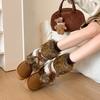Brown Retro Non-slip Thick-soled Fluffy Snow Boots Women's 2025 New Winter Heightening Warm Piled Thickened Cotton Shoes