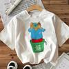 Funny Frog Print Tshirt Unisexs Clothing Summer Casual Fashion Streetwear Y2k Cotton Tops Crew Neck Short Sleeve Tshirts