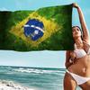 Brazil Brazilian Flag Big Microfiber Beach Towels Quick Dry Towel Sand Beach Towels Pool Towel For Travel Swim Pool Yoga