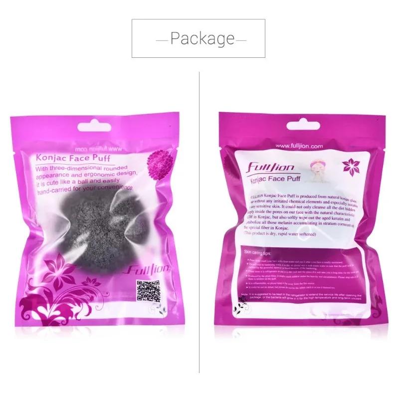 Puff Natural Cleanse Exfoliator Puff Face Cleaning Sponge Round Shape Konjac Face Washing Sponge Facial Tool