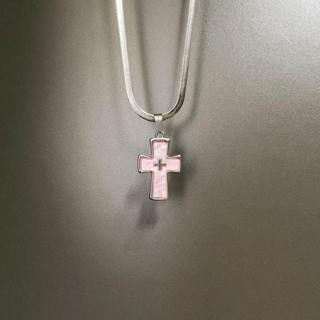 2025 Retro Dark Gothic Cross Necklace for Women - High-End Y2K Fashion Clavicle Chain