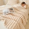Double Sided Warm Blanket Skin-Friendly Conditioning Quilt New Plush Striped Blankets