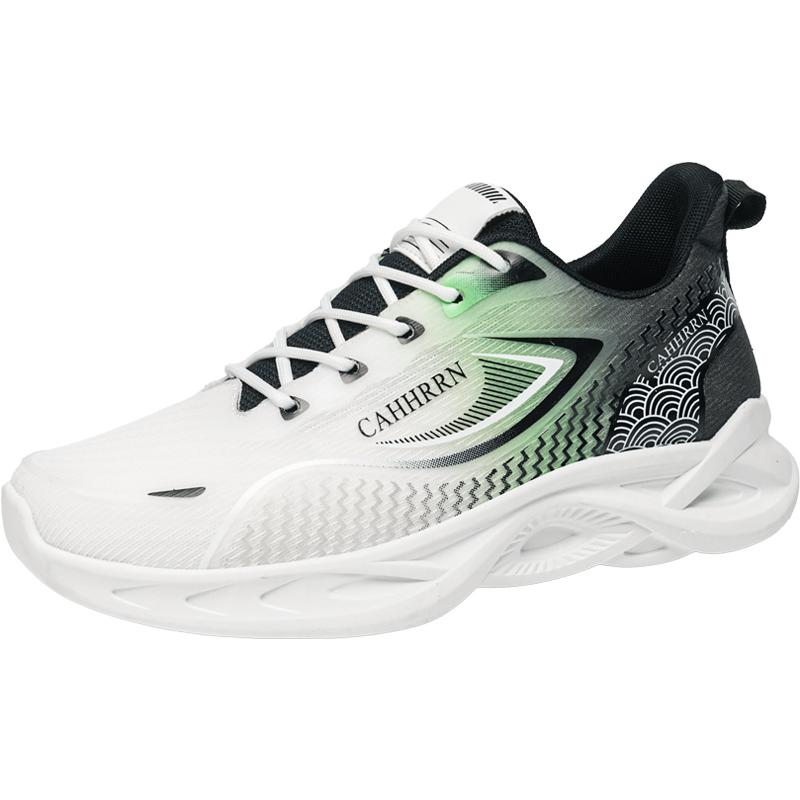 Fashion Gradient Fashion Running Shoes for Men, Large-sized Outdoor Sports Casual Lace-up Soft-soled and Breathable Sports Shoes