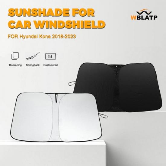 For Hyundai Kona 2018- Car Accessories Windshield Sun Shade Blocks UV Rays