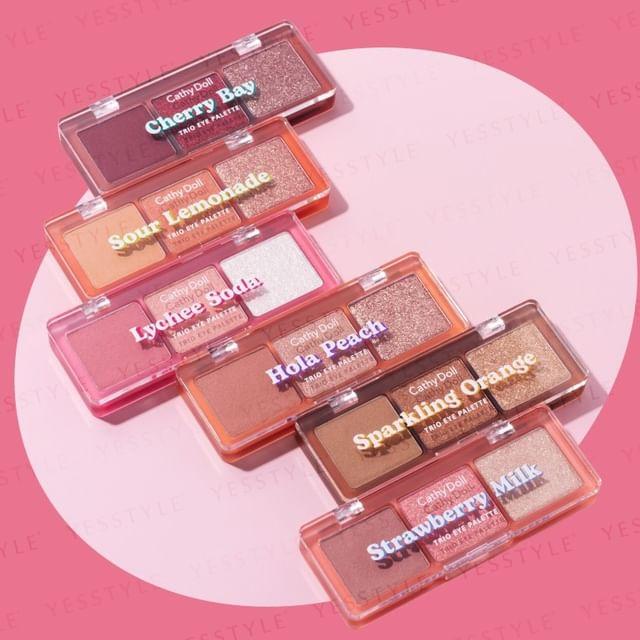 Cathy Doll - Трио теней для век Cheers Around 02 Strawberry Milk