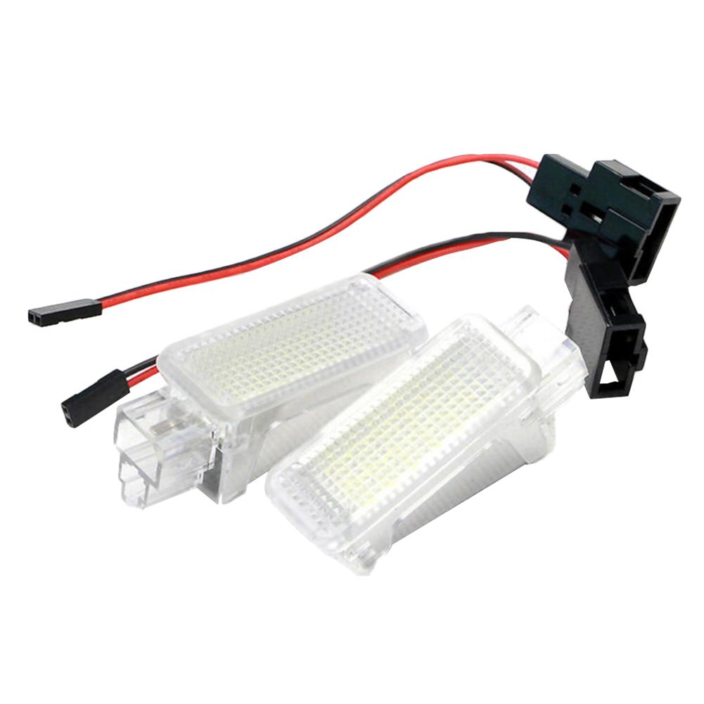 New 2Pcs PC LED Luggage Trunk Lamp Waterproof Dust-proof Interior Dome Light for Skoda Octavia Fabia Superb Roomster Kodiaq Yeti