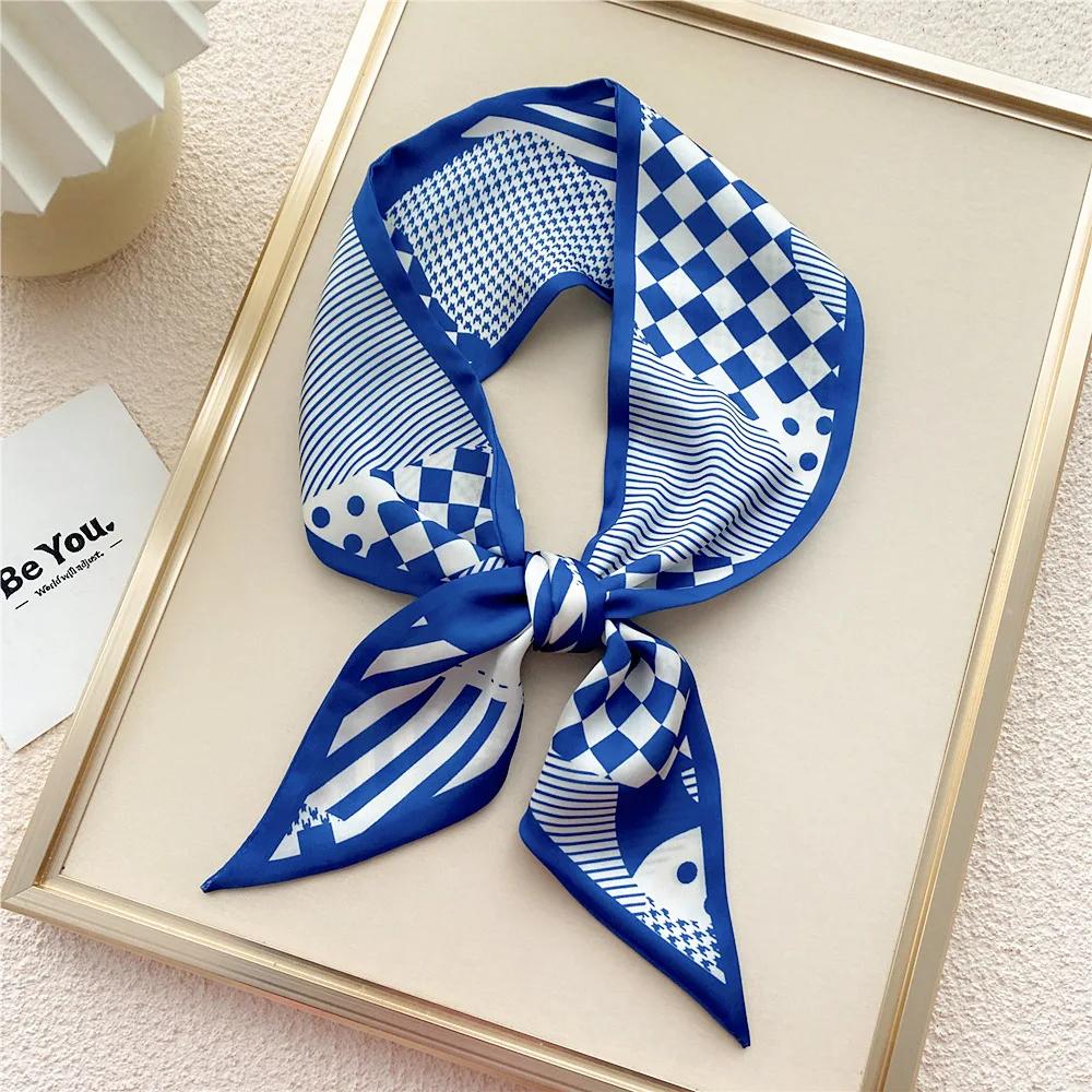 Fashion Print Hair Ribbon Scarf Women Neck Tie Bag Scarfs Satin Silk Skinny Headscarves Ladies Foulard Floral Bands 2026 New