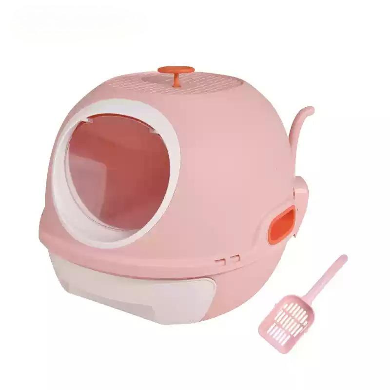1Pc Cat Litter Basin Fully Enclosed Drawer Top-entry Cat Toilet Cat Basin Shit Deodorant Deodorant Anti-splashing Cat Shit Basin