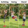 Kletterseil, Kinderschaukel-Set für Bäume mit Plattformen und Scheibenschaukelsitz, Hindernisparcours für Kinder im Garten, Rot