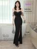 Elegant Strappy Slim Evening Dress for Sauna, KTV, and Karaoke