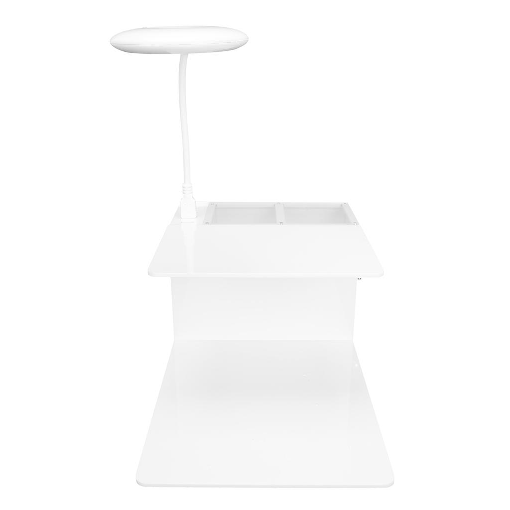 Eyelash Extension Makeup Tool Organizer Stand Blue Light Acrylic Shelf for Pillow LED Light