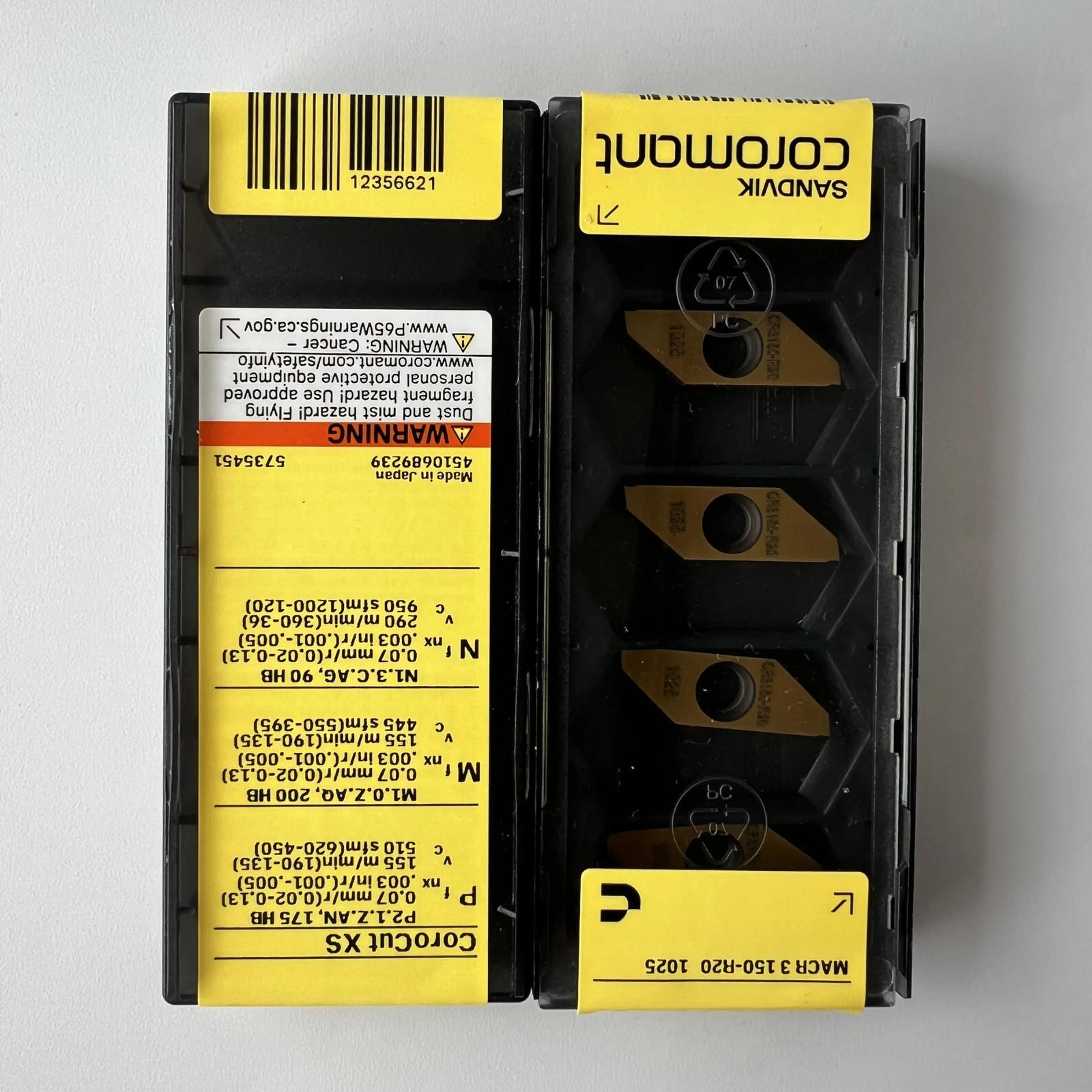 

SANDVIK / MACR3150-R20 1025 / Industrial indexable Carbide Inserts 10 Pcs