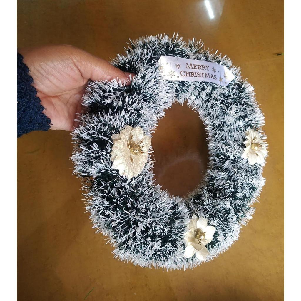 Christmas Wreath for Front Door - Size 10 Inch, Wall Hanging, Decoration for Church, Home, Office, Shopping Malls