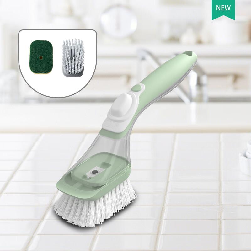 Liquid Dispensing Long Handle Pot Cleaning Brush