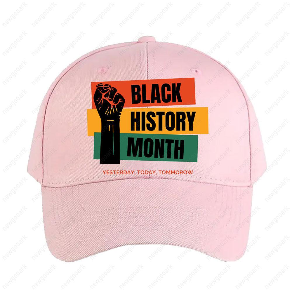 Black History Month Yesterday Today Tommorow Cap Adult Graphic Baseball Cap Adjustable Streetwear