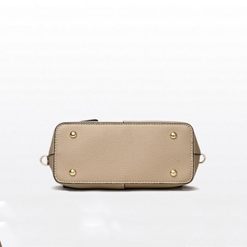 Luxury PU Leather Tote Bag Female High Quality Solid Color Bucket Handbag Women Brand Shoulder Crossbody Bags CLE