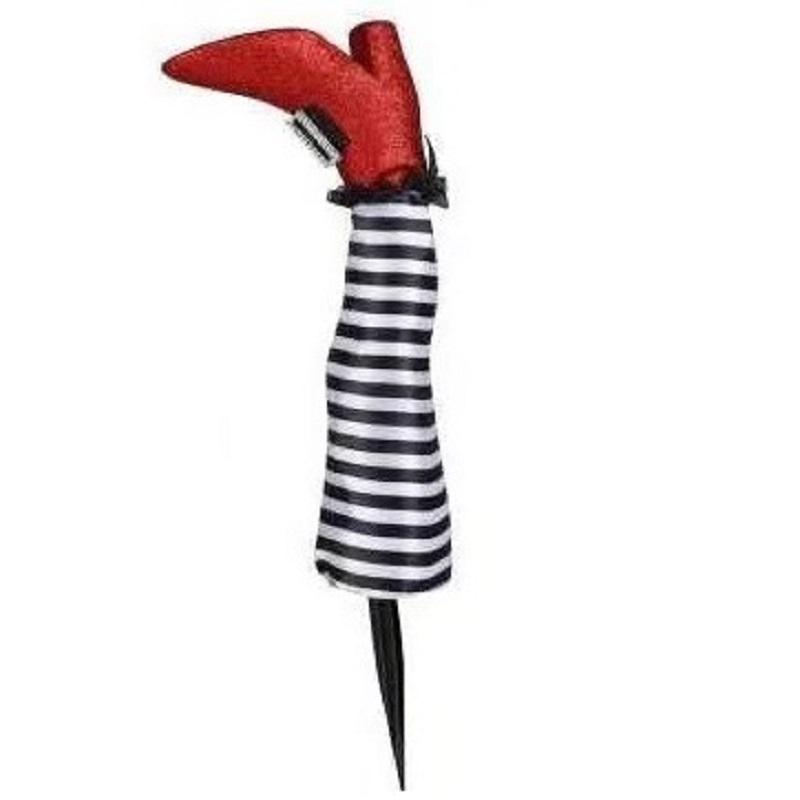 1PCS Halloween Decoration Evil Witch Legs Inverted Evil Witch Feet Boots Stakes Courtyard Lawn Outdoor Garden Decoration Props