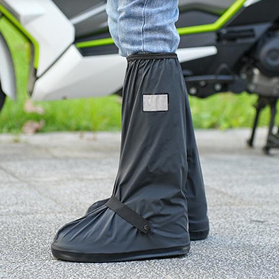 1 Pair Waterproof Shoe Covers, Reusable Rain Boot Shoe Cover with Side Zipper, Reflector, Anti-Slip Shoe Protectors for Men Women